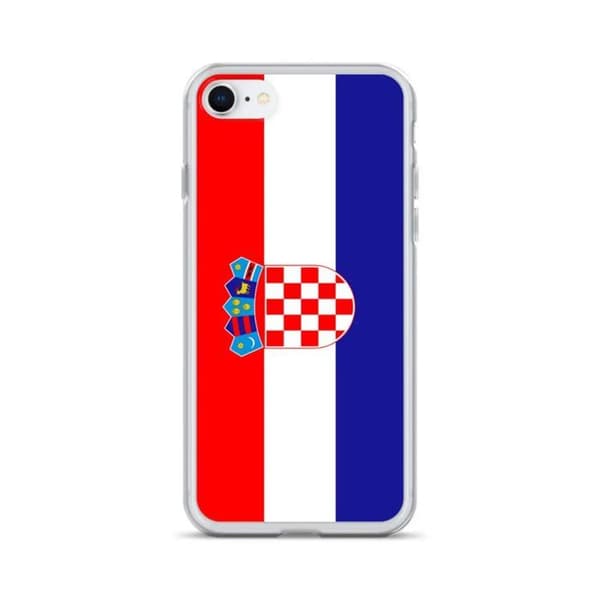 Coque iPhone - Flagga Kroatien - iPhone 7 Plus - Flexibel - Multicolor - Vertikal Flerfärgad