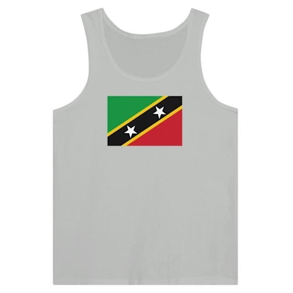 Saint Kitts og Nevis Flag Tank Top i Grå Grå jag