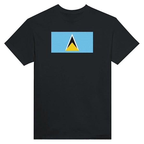 Saint Lucia Flag T-shirt i sort farve Svart S