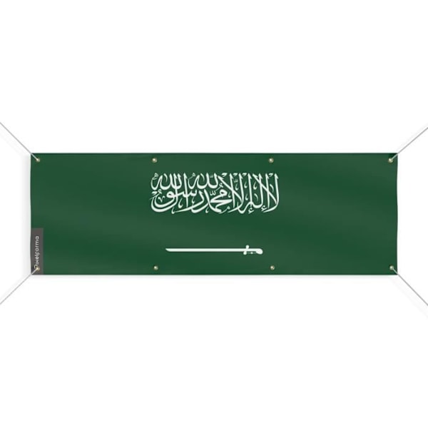 Saudi Arabien Flag Banner 8 Øjer 60x180 cm