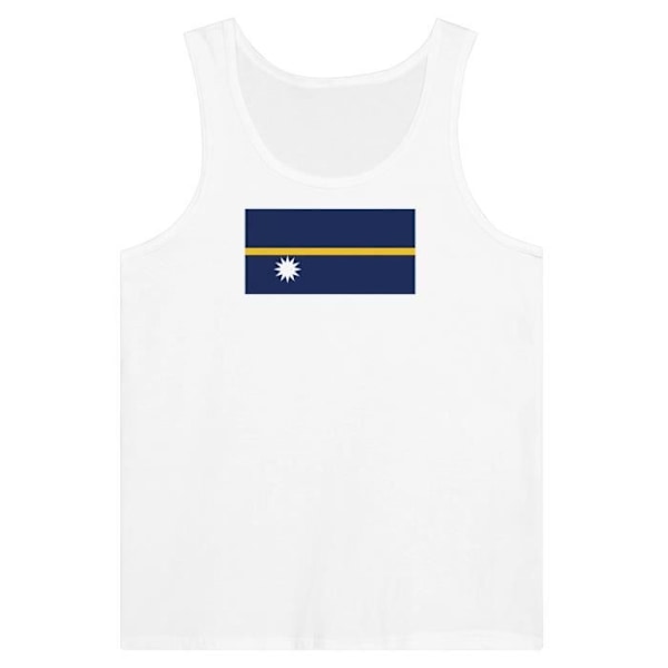 Nauru Flag Tank Top valkoinen Vit XL