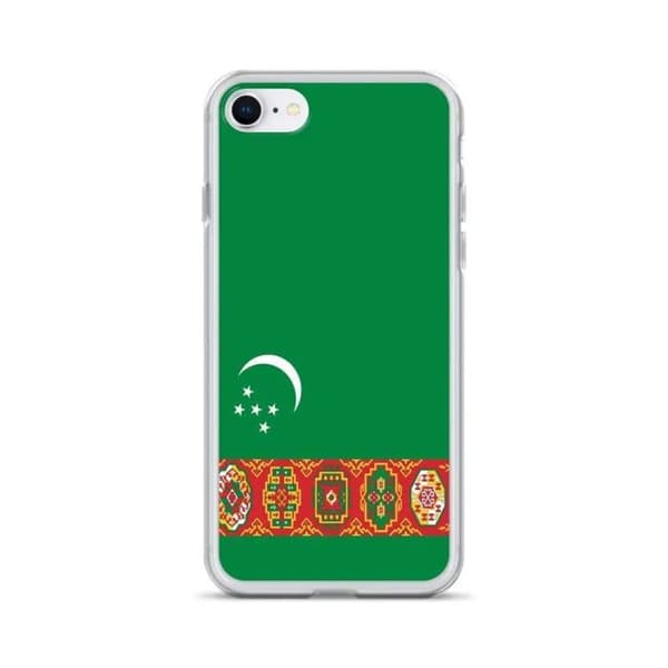 Turkmenske Flag Coque til iPhone 7 Flerfärgad