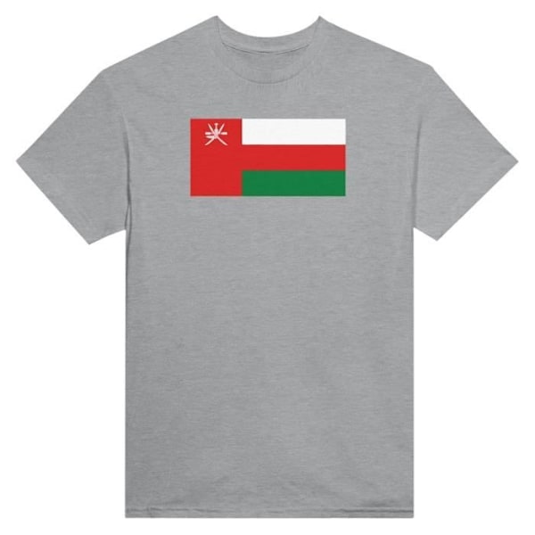 Oman Flag T-shirt i grå farve Grå jag