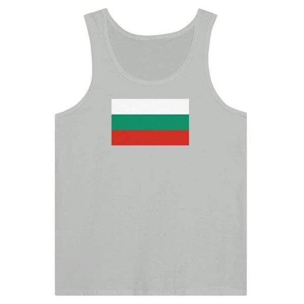 Bulgaria Flag Tank Top i Grå Grå S