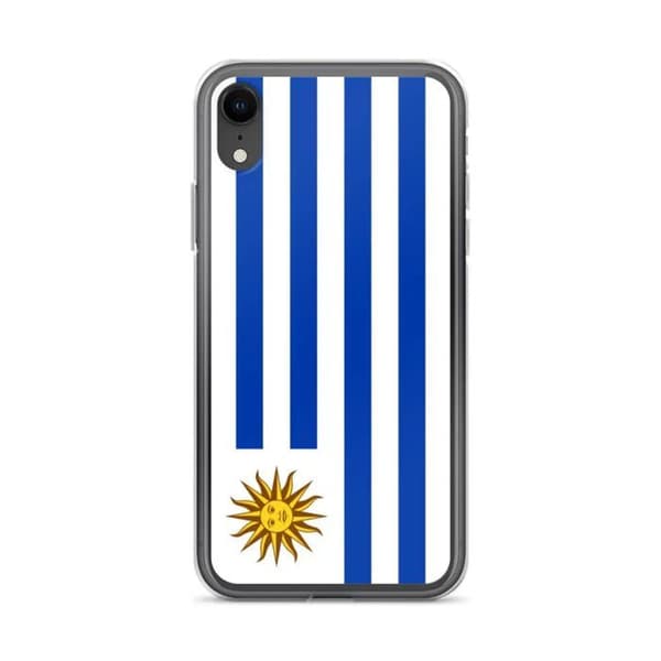 Cover til iPhone - PIXELFORMA - iPhone XR - Uruguays flag - Blød silicone - Let design Blå