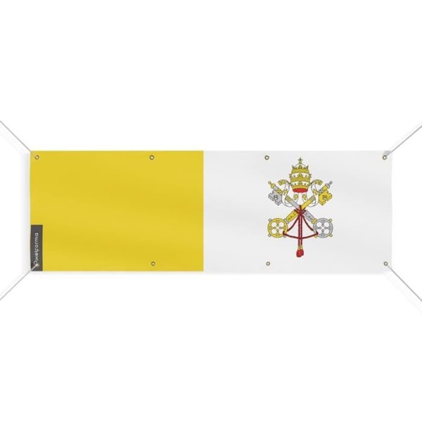 Vatikanens flagga banner 8 öljetter 90x270 cm