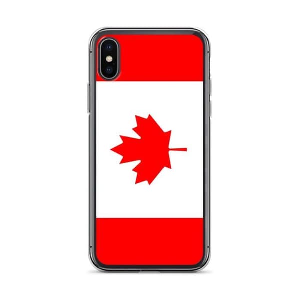 Coque iPhone - Flag Canada - iPhone XS Max - Blød - Multicolor - Vertikal Flerfärgad
