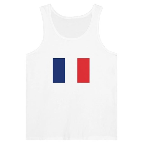 France Flag Linne i vitt Vit XS