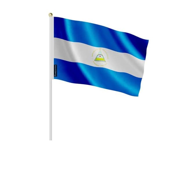 Flag - Nicaragua - Mini Flag - 30 x 45 cm - Polyester - Front/Back Flerfärgad