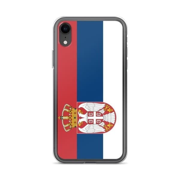 Coque til iPhone - PIXELFORMA - iPhone XR - Serbiens flag - Blødt silikone - Fuld beskyttelse Röd, blå, vit