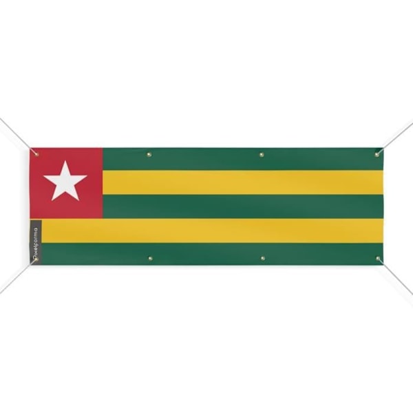 Togo Flag Banner 8 Øjer 90x270 cm