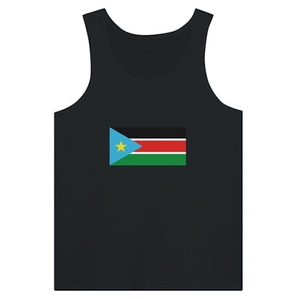 South Sudan Flag Tank Top i Sort Svart S