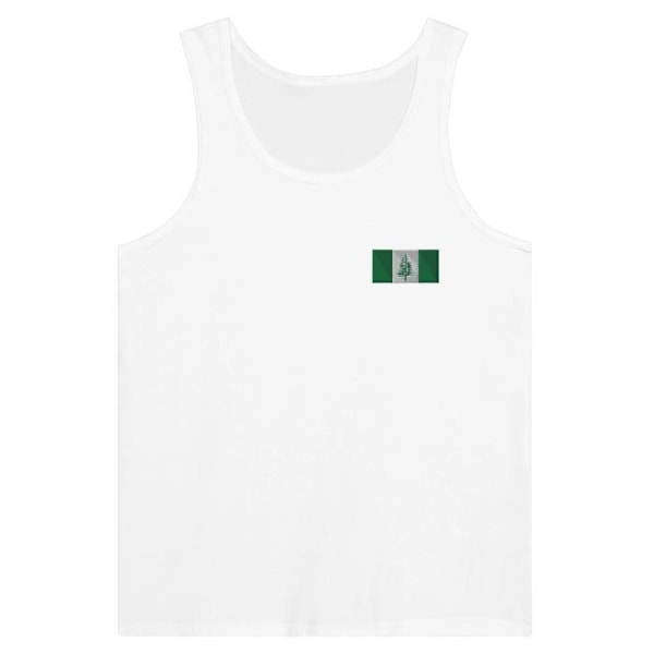 Tank Top Norfolk Island Flag -kirjonta valkoisena Vit XL