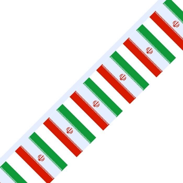 Iran Flag Garland 100 kappaletta 14x21cm