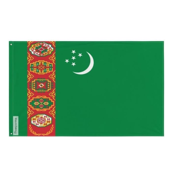 Turkmenistanin lippu 128x192cm polyesteriä