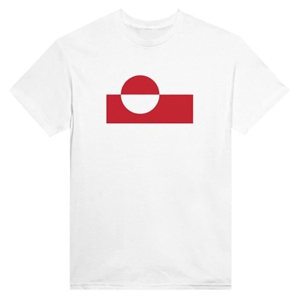 Grønland Flag T-shirt i hvid farve Vit XXXXL