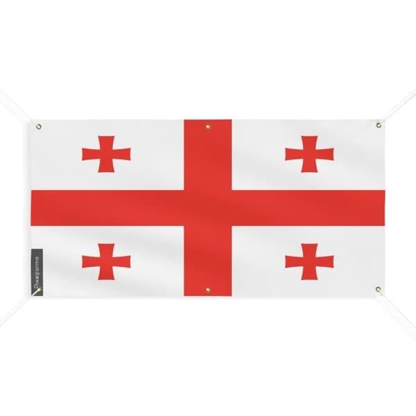 Georgia Flag Banner 6 öljetter 80x160cm i polyester