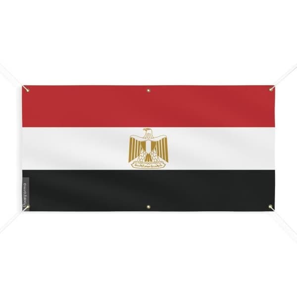 Egyptin lippu 6 silmukkaa 110x220cm polyesteriä