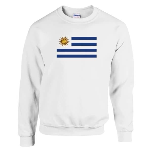 Sweatshirt - PIXELFORMA - Uruguay - Lange ærmer - Hvid - Bomuld-polyester Vit S