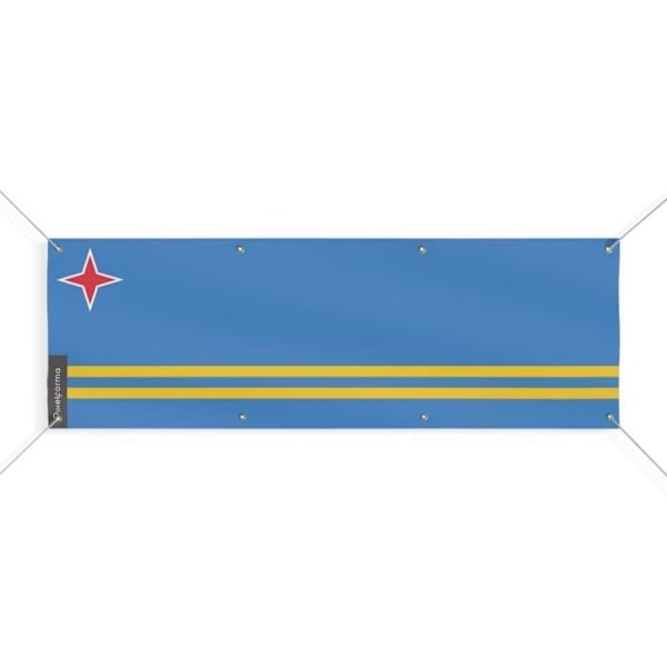 Aruba Flag Banner 8 Eyelets 160x480 cm