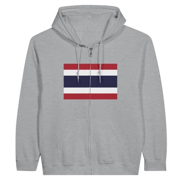 Huppari - PIXELFORMA - Thaimaa lippu - Harmaa - Pitkät hihat - Unisex Grå XL