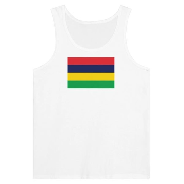 Mauritius Flag Tank Top i hvid Vit jag