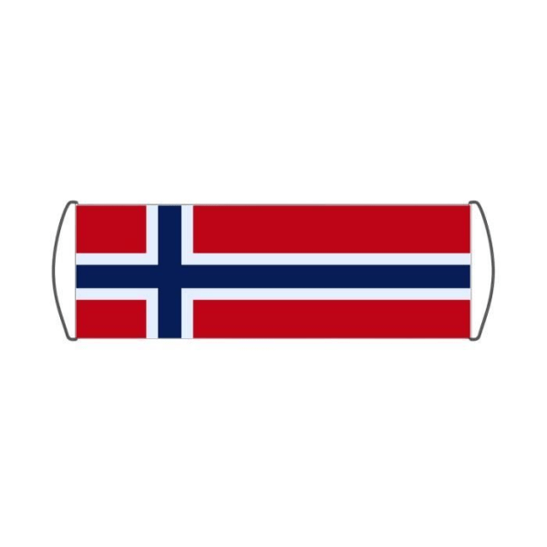 Rullande banderoll Norges flagga 17x50cm