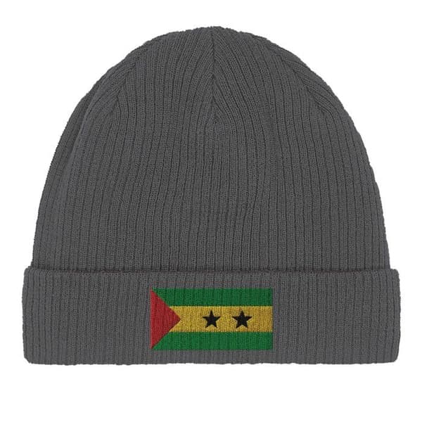 Bonnets Flag Sao Tomé-og-Príncipe i Grå Grå