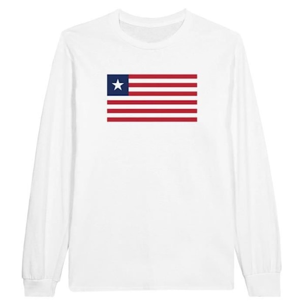 Liberia Flag langærmet T-shirt i hvid Vit XXXL