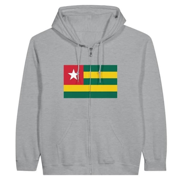 Harmaa Togo Flag vetoketjuhuppari Grå S