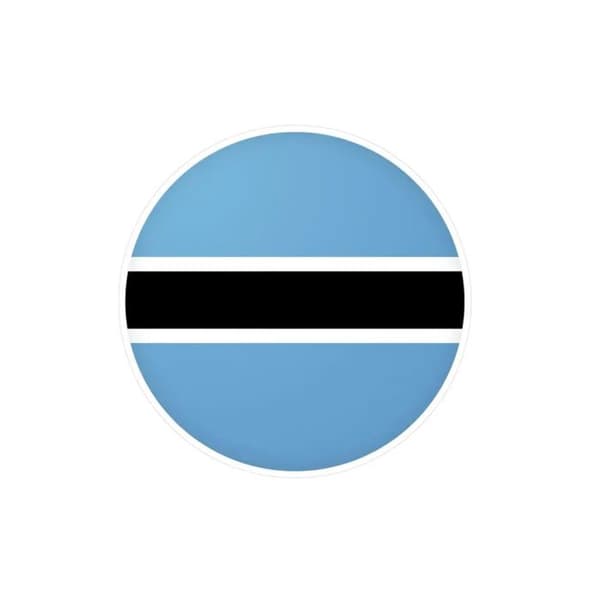 Botswana-lippu Pyöreä Tarra - 5 cm - 1000 kappaletta Flerfärgad