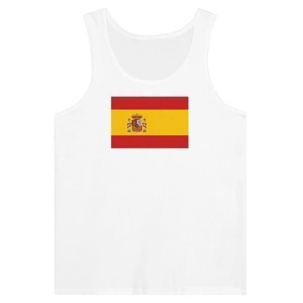 Tanktop - Spanien - Hvid - 100% bomuld - Tilpasning - Blandet Vit S