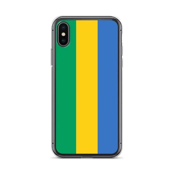 Coque iPhone - PIXELFORMA - iPhone XS - Gabon Flag - Blød siliconeskal - Fuld beskyttelse Grön