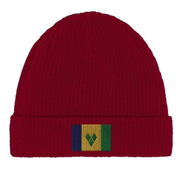 Bonnet Lippu Saint-Vincent ja Grenadiinit Punaisena Röd