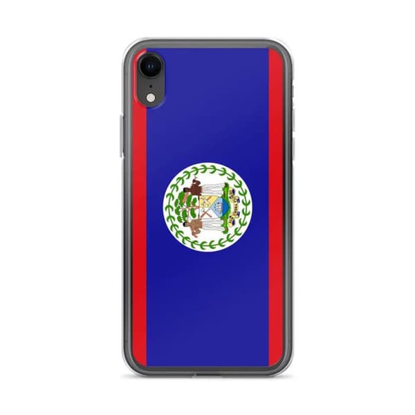 Coque - PIXELFORMA - iPhone XR - Drapeau du Belize - Mjuk silikon - Heltäckande skydd Belizes flagga