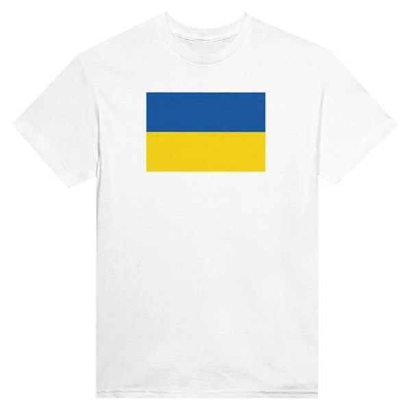 Hvid Ukraine Flag T-shirt Vit jag