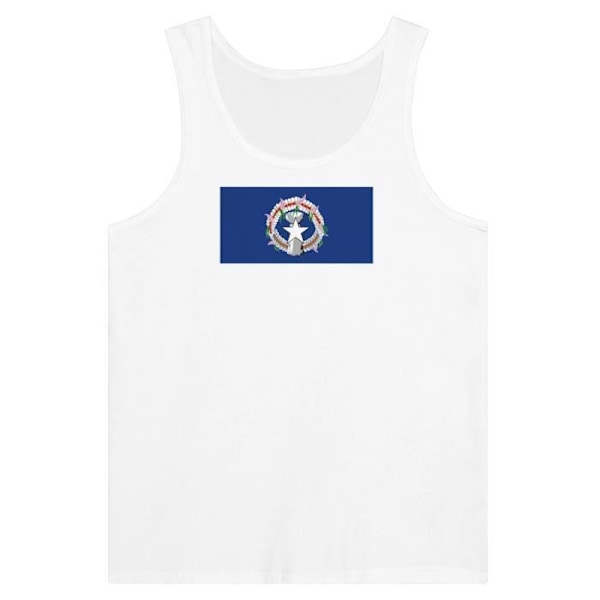 Northern Mariana Islands Flag Tank Top i vitt Vit XXL