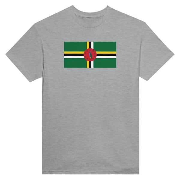 Dominica Flag T-shirt i grå farve Grå S