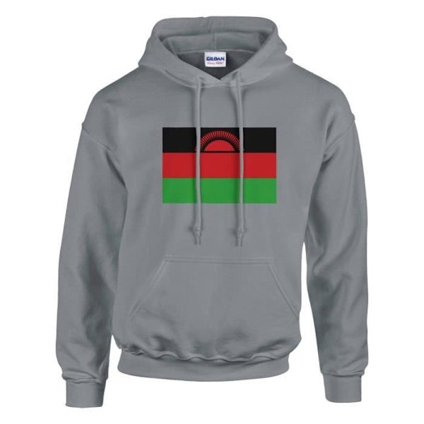 Malawi Flag hættetrøje i grå - M