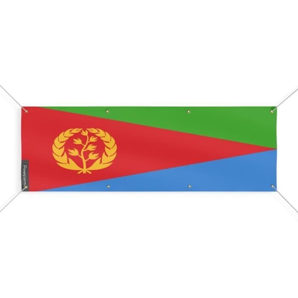 Eritrea Flag Banner 8 Eyelets 90x270 cm