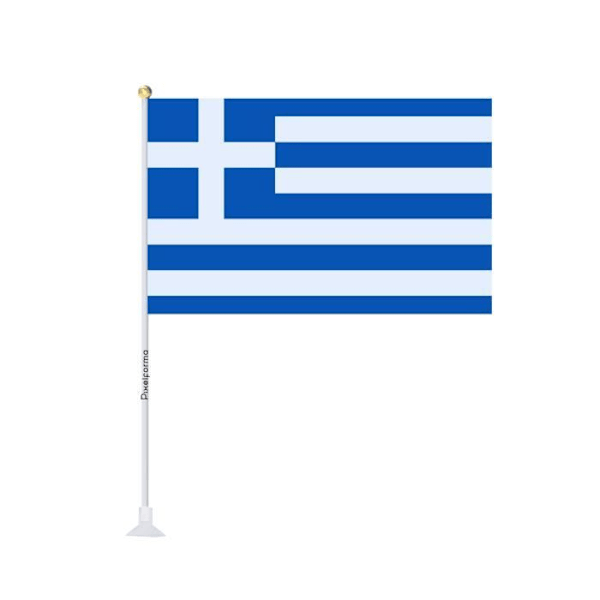 Mini flag sugekop Flag of Greece 20x30cm i 1 stk