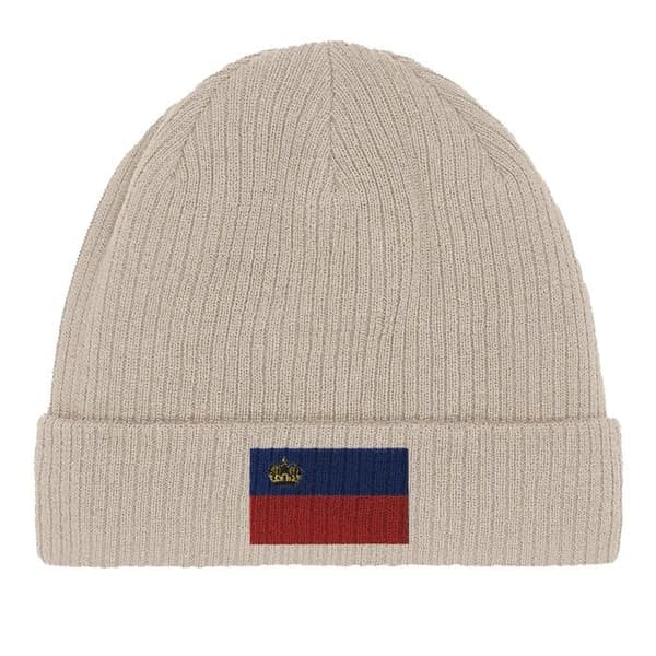 Bonnet flag Liechtenstein i Beige Beige