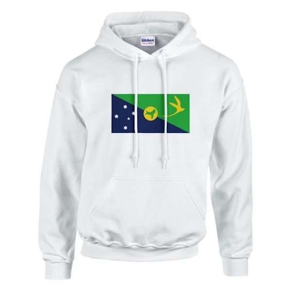 Christmas Island Flag Hoodie i Vit Vit M