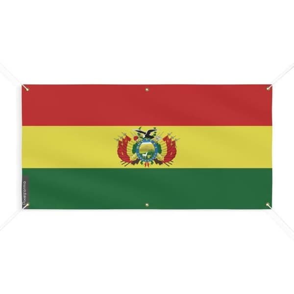 Bolivian lippu 6 silmukkaa 140x280cm polyesteriä