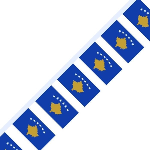 Kosovo Flagguirlande 50 stk 14x21cm