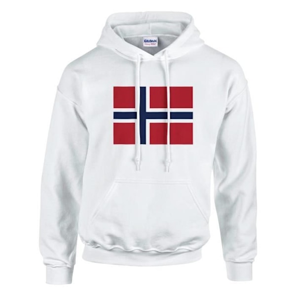 Bouvet Island Flag Hoodie i Vit Vit XXXXL