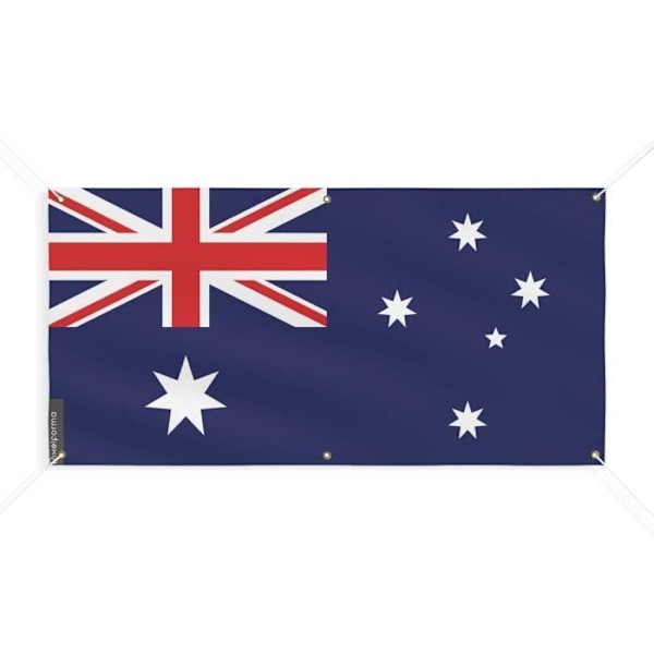 Australia Flag Banner 6 Øjer 40x80cm i polyester