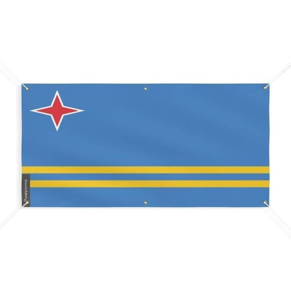 Aruban lippulippu 6 silmukkaa 160x320cm polyesteriä