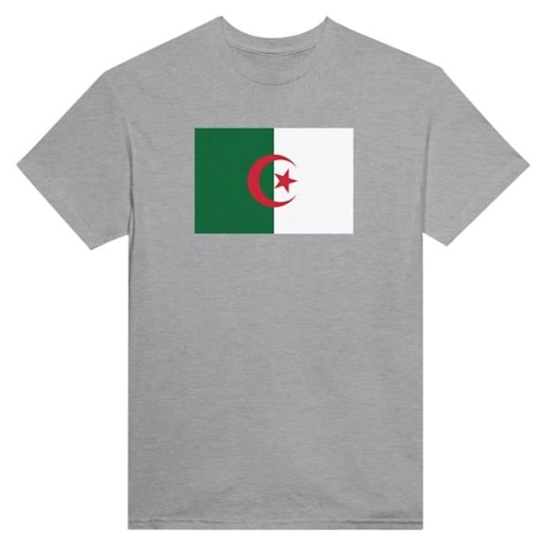 Algerian lipun T-paita harmaalla värillä Grå XXXL