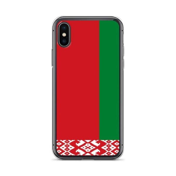 Valko-Venäjän lippu iPhone XS -kotelo vit röd